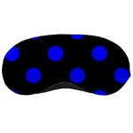 Polka Dots - Blue on Black Sleeping Mask