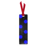 Polka Dots - Blue on Black Small Book Mark