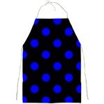 Polka Dots - Blue on Black Full Print Apron