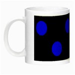 Polka Dots - Blue on Black Night Luminous Mug