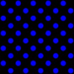 Polka Dots - Blue on Black ScrapBook Page 12  x 12 