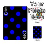 Polka Dots - Blue on Black Playing Cards 54 Designs