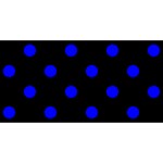 Polka Dots - Blue on Black YOU ARE INVITED 3D Greeting Card (8x4)