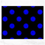 Polka Dots - Blue on Black Jigsaw Puzzle (Rectangular)