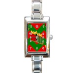 chevron kwanzaa Rectangle Italian Charm Watch