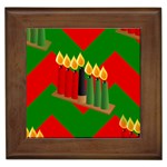 chevron kwanzaa Framed Tile