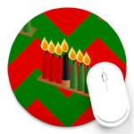 chevron kwanzaa Round Mousepad