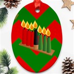 chevron kwanzaa Ornament (Oval)