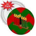 chevron kwanzaa 3  Button (10 pack)