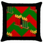 chevron kwanzaa Throw Pillow Case (Black)