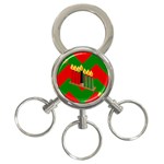 chevron kwanzaa 3-Ring Key Chain