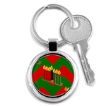 chevron kwanzaa Key Chain (Round)