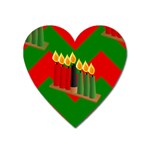 chevron kwanzaa Magnet (Heart)