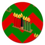 chevron kwanzaa Magnet 5  (Round)