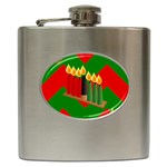 chevron kwanzaa Hip Flask (6 oz)