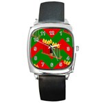 chevron kwanzaa Square Metal Watch