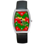 chevron kwanzaa Barrel Style Metal Watch