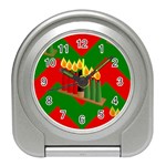 chevron kwanzaa Travel Alarm Clock