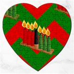 chevron kwanzaa Jigsaw Puzzle (Heart)