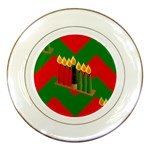 chevron kwanzaa Porcelain Plate