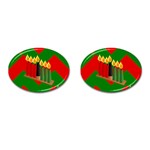 chevron kwanzaa Cufflinks (Oval)