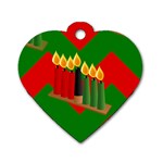 chevron kwanzaa Dog Tag Heart (One Side)