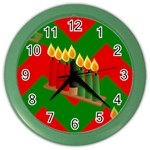 chevron kwanzaa Color Wall Clock