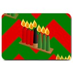 chevron kwanzaa Large Doormat