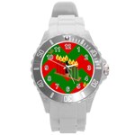 chevron kwanzaa Round Plastic Sport Watch (L)