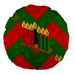 chevron kwanzaa Large 18  Premium Flano Round Cushion 