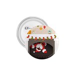 Christmas Black Santa In Fireplace 1.75  Button