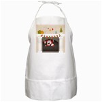 Christmas Black Santa In Fireplace BBQ Apron