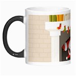 Christmas Black Santa In Fireplace Morph Mug