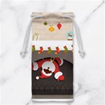 Christmas Black Santa In Fireplace Jewelry Bag