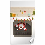 Christmas Black Santa In Fireplace Canvas 40  x 72 