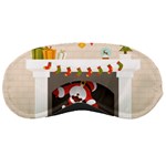 Christmas Black Santa In Fireplace Sleeping Mask