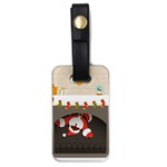 Christmas Black Santa In Fireplace Luggage Tag (one side)