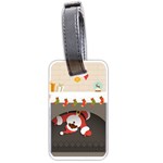 Christmas Black Santa In Fireplace Luggage Tag (two sides)