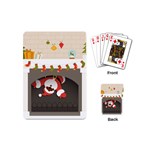 Christmas Black Santa In Fireplace Playing Cards (Mini)