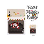 Christmas Black Santa In Fireplace Playing Cards 54 (Mini)