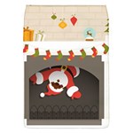 Christmas Black Santa In Fireplace Removable Flap Cover (S)