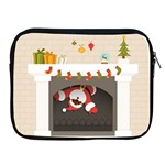 Christmas Black Santa In Fireplace Apple iPad 2/3/4 Zipper Case