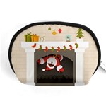 Christmas Black Santa In Fireplace Accessory Pouch (Medium)