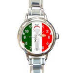 Christmas Italian Round Italian Charm Watch