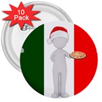 Christmas Italian 3  Button (10 pack)