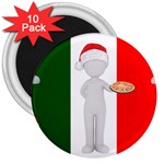 Christmas Italian 3  Magnet (10 pack)