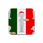 Christmas Italian Rubber Square Coaster (4 pack)