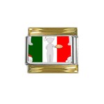 Christmas Italian Gold Trim Italian Charm (9mm)