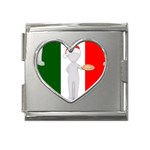 Christmas Italian Mega Link Heart Italian Charm (18mm)