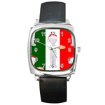 Christmas Italian Square Metal Watch